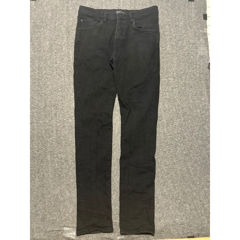 Purple brand P001 jeans black fit 32X32 (tag 34) cotton designer